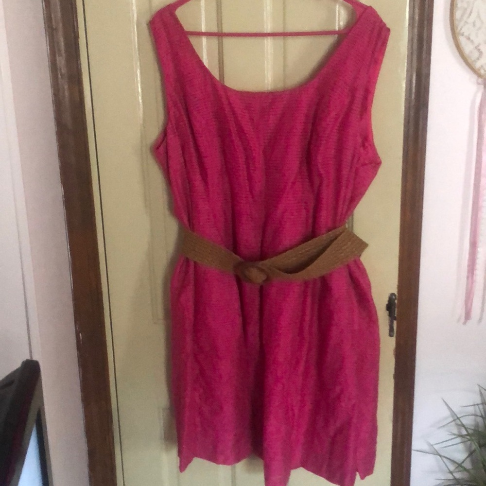 Nine West 20 pink dress with belt